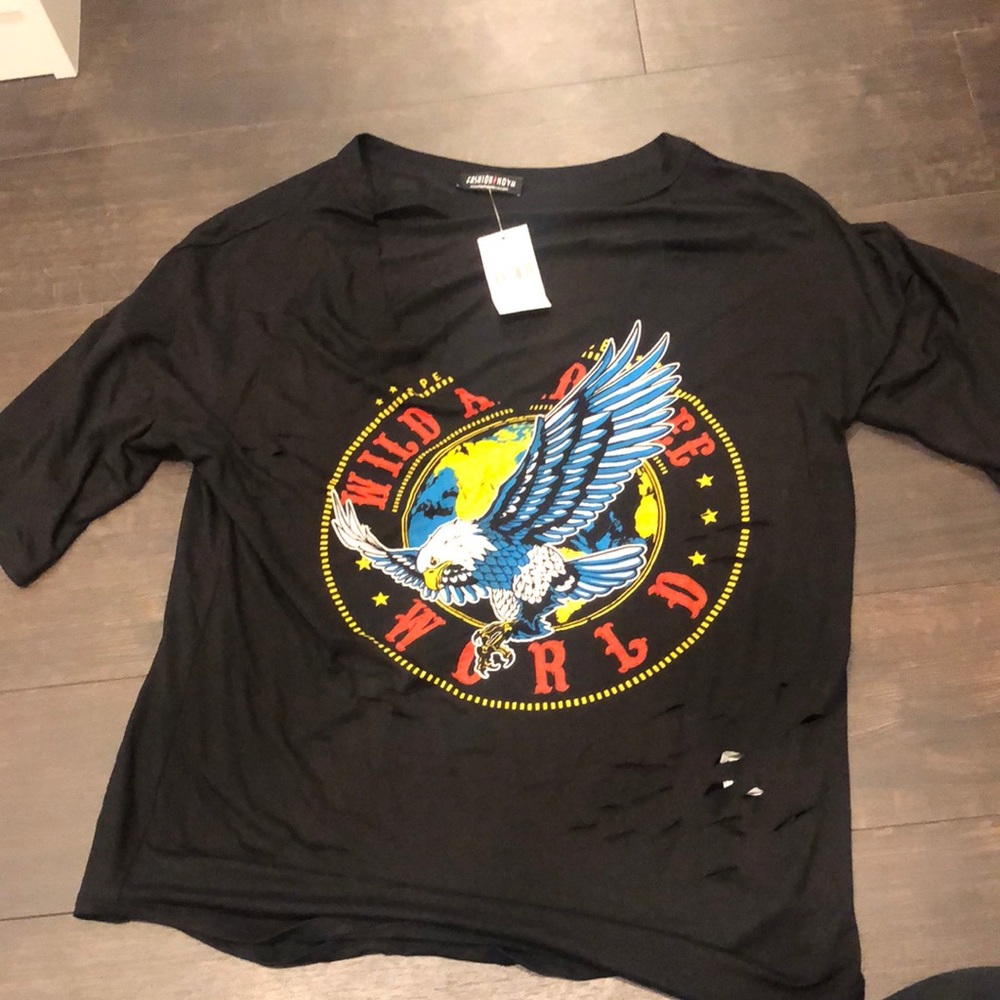 Black Wild and Free World Tshirt